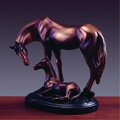 Marian Imports Marian Imports F13007 Mare And Foal Bronze Plated Resin Sculpture 13007